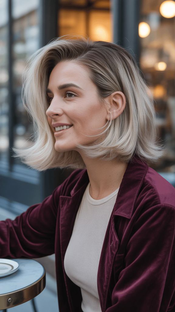 Textured Blonde Bob With Effortless Wave
