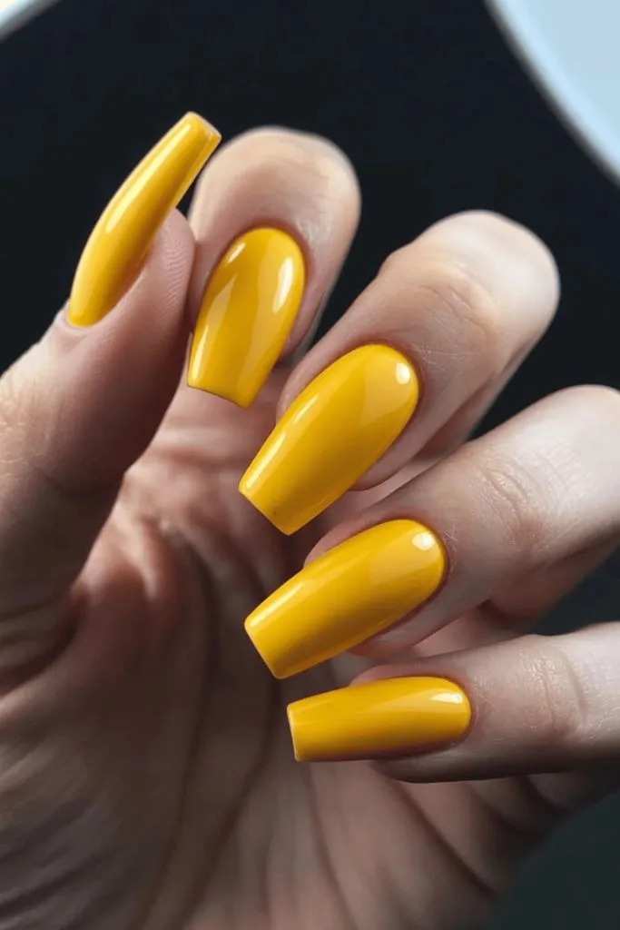 Mustard Yellow Nails