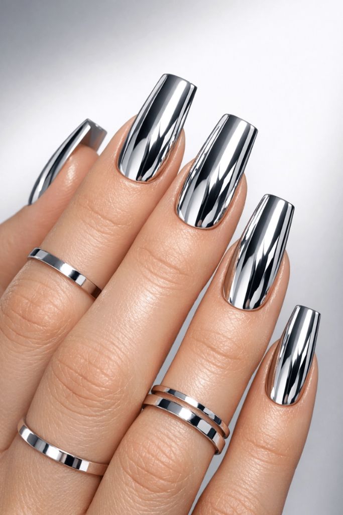 Silver Chrome Mirror