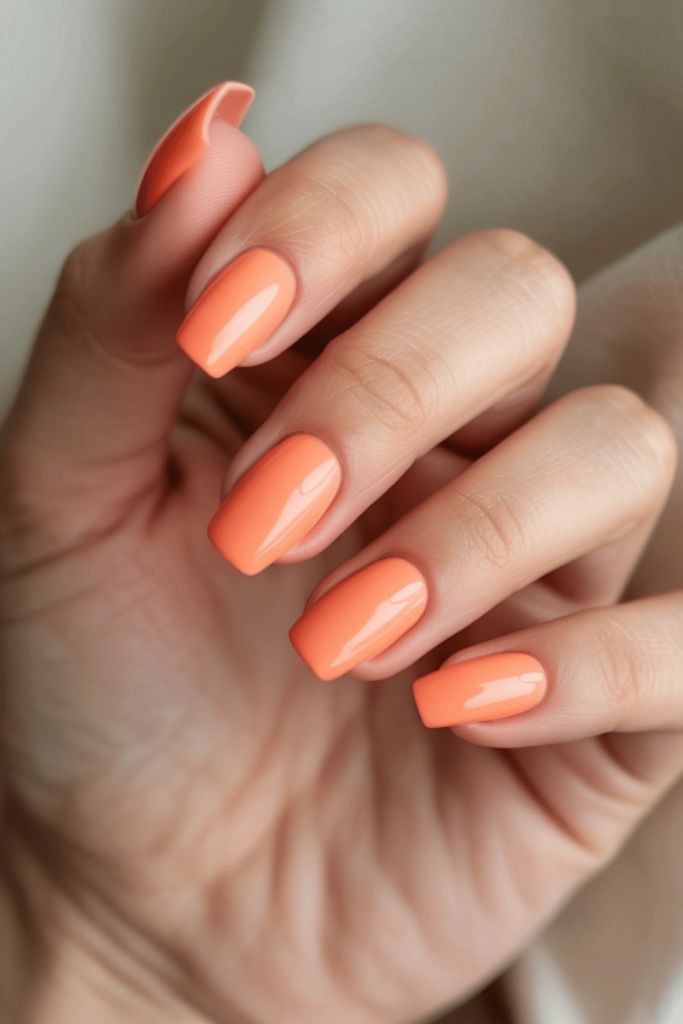 Creamy Peach Sorbet Nails