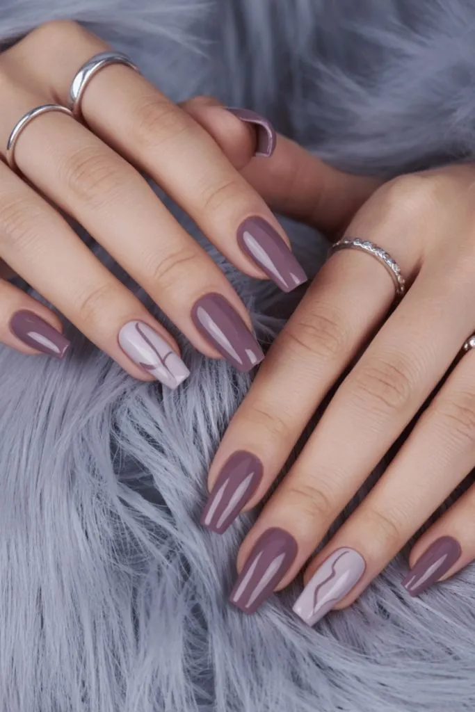 Dusty Mauve Nails