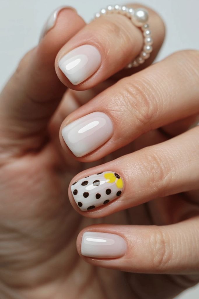 Polka Dot Accent With Milky Base