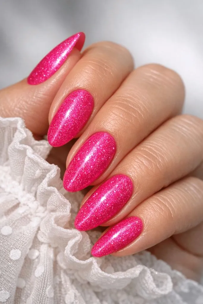 Hot Pink Glitter Glow