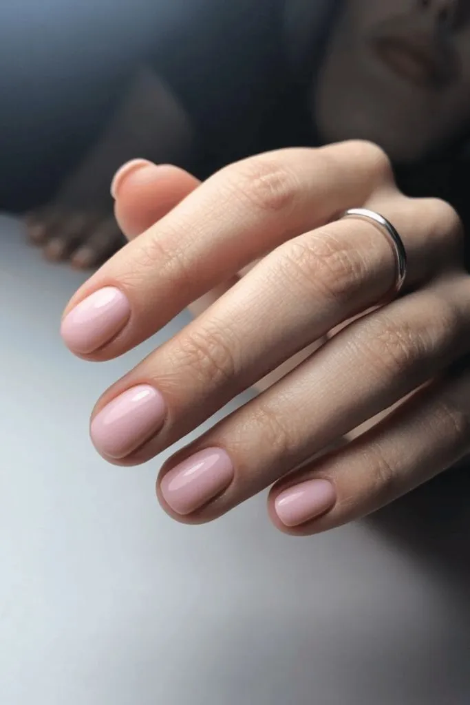 Soft Blush Barely-There Nails