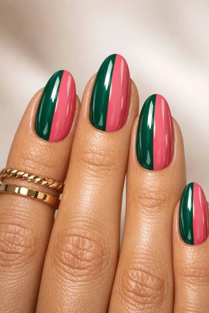 Watermelon Color-Block Stripes