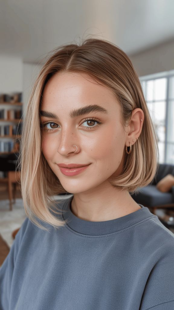 Clean Cut Blonde Lob