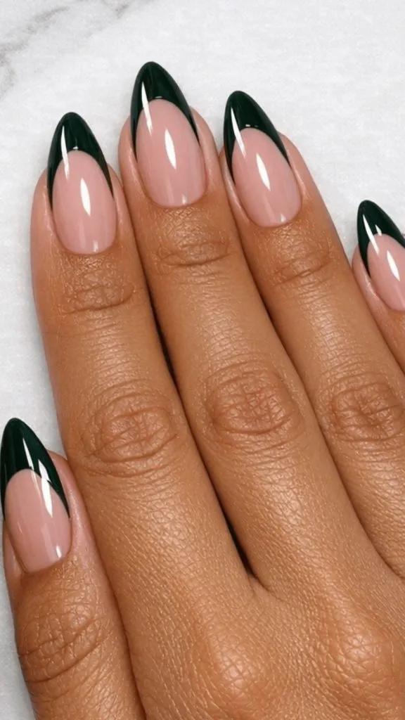 Black French Tip Nails