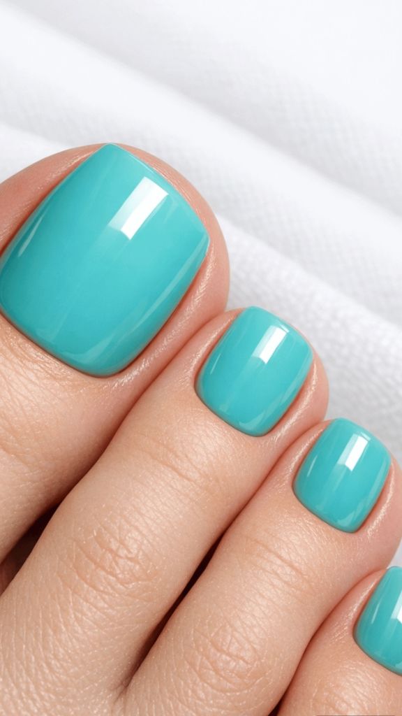 Aqua Mint Tiffany Blue Pedicure