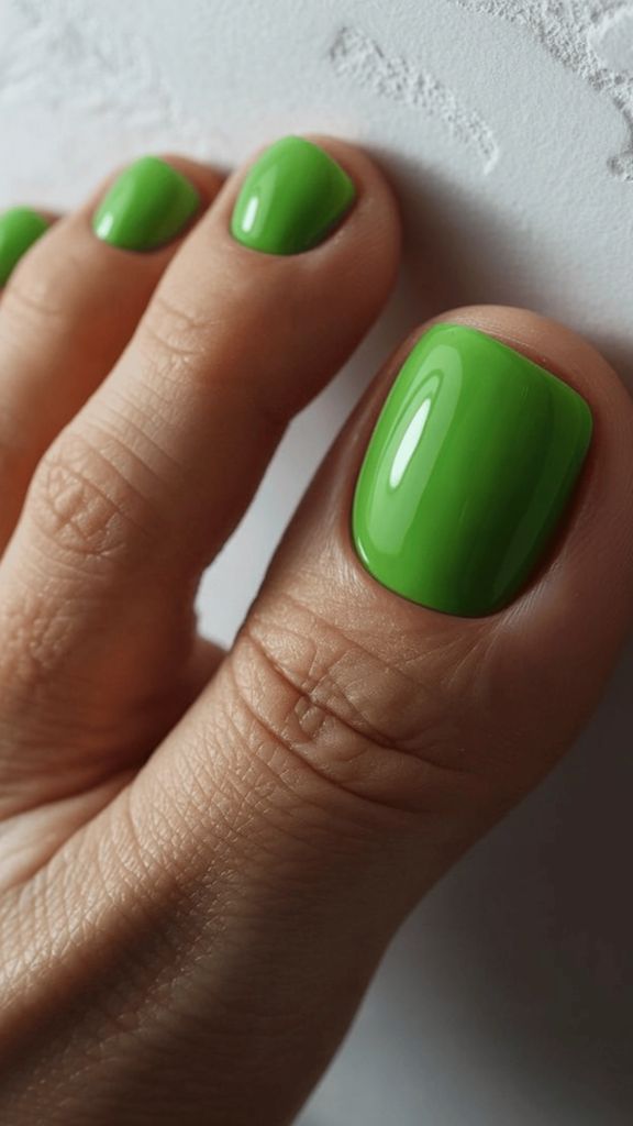 Fresh Lime Green Spring Pedicure