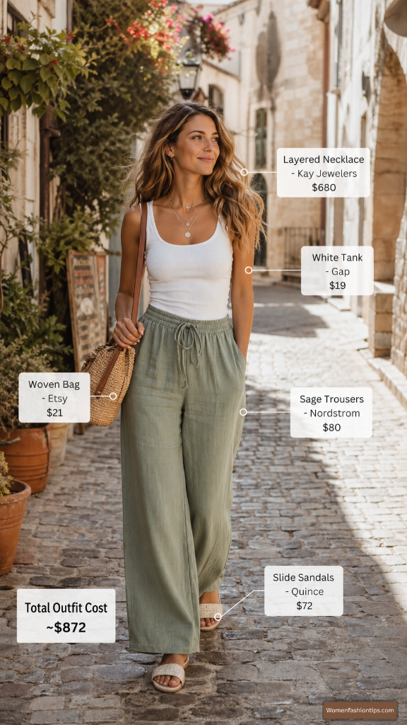 Sage Linen Trousers