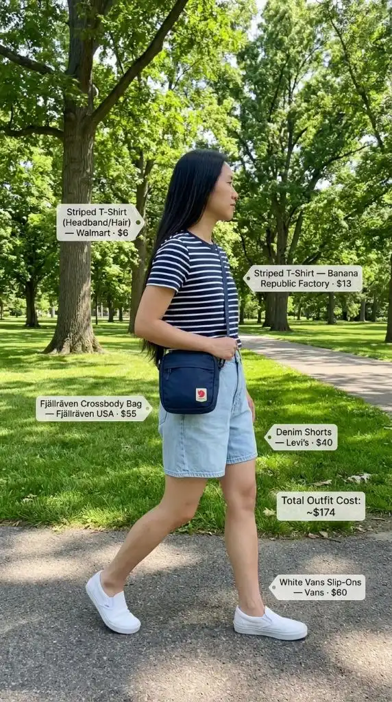 Preppy Striped Tee And Slip-On Vans