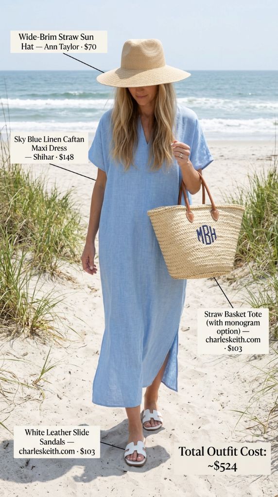 Breezy Beach Day In Linen Blue
