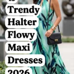 Halter Flowy Maxi Dresses 2026