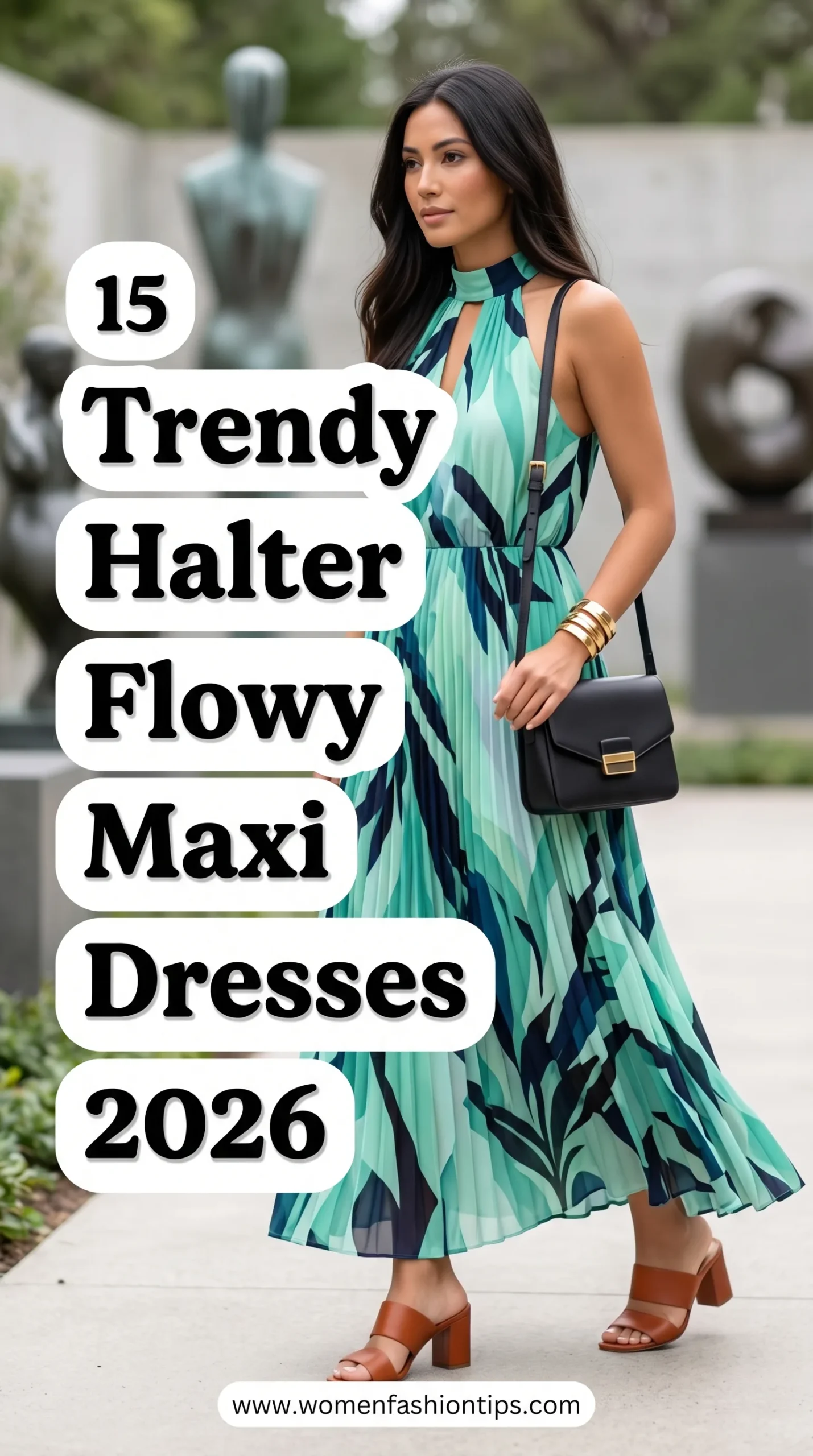 Halter Flowy Maxi Dresses 2026