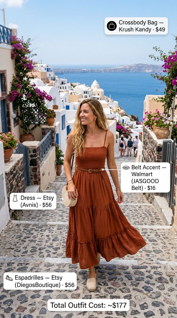 Rust Terracotta Maxi Dress