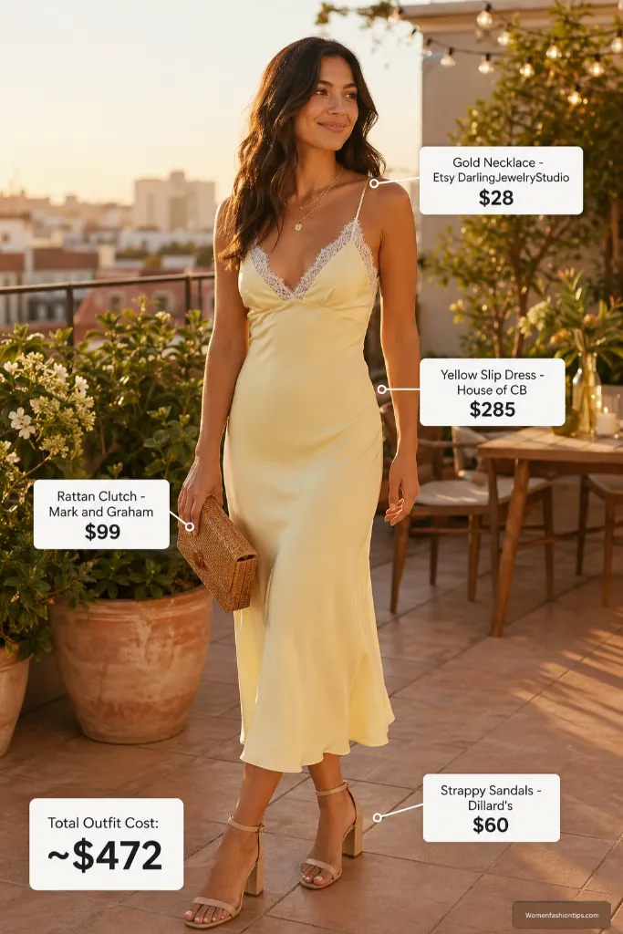 Yellow Slip Dress