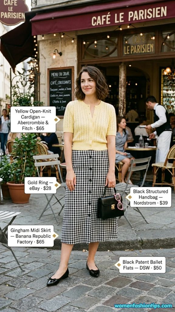 Gingham Midi Skirt Outfit