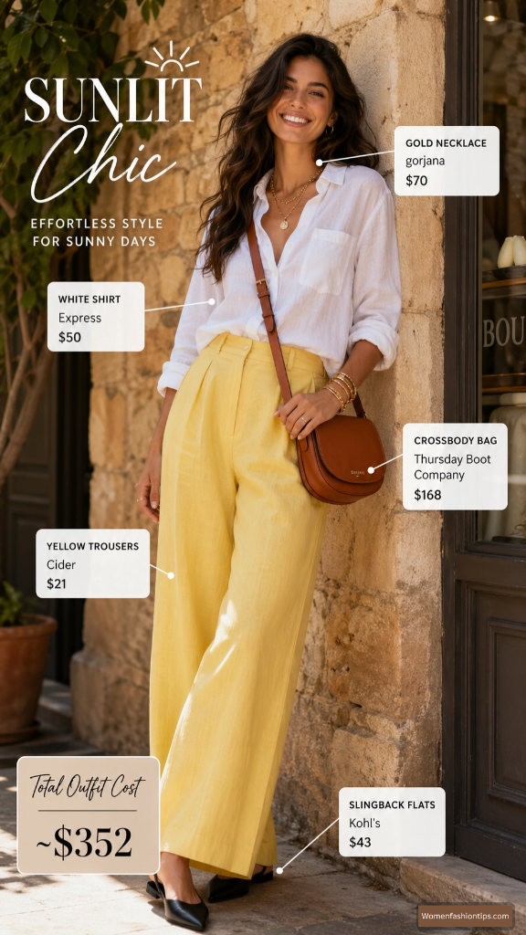 Sunlit Chic in White and Yellow