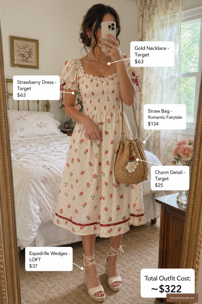 Strawberry Dress Cottagecore