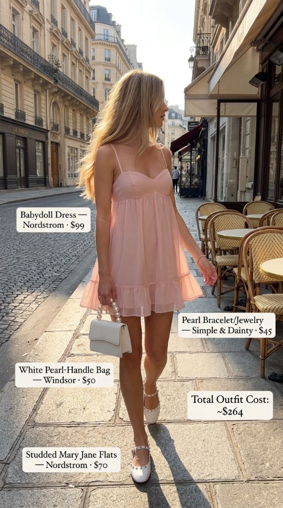 Pink Babydoll Dress Outfit