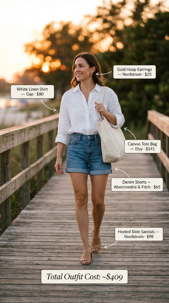 Classic Linen And Denim Boardwalk Style