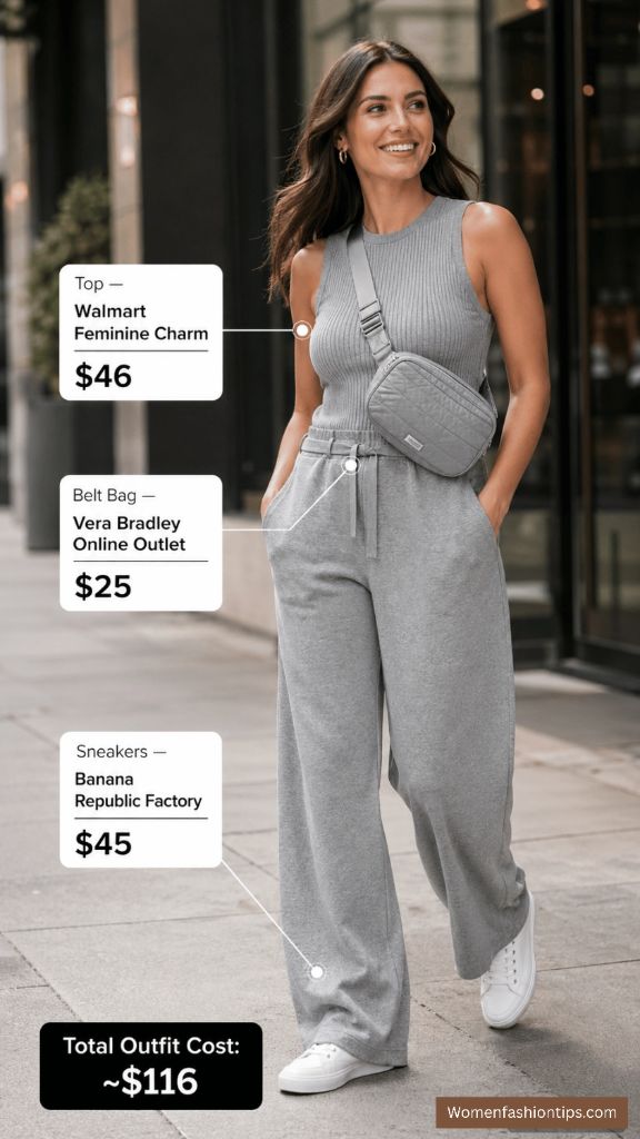 Grey Tank and Wide-Leg Set