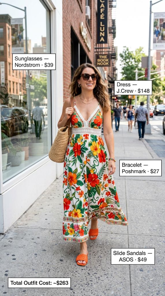 Floral V-Neck Maxi Dress