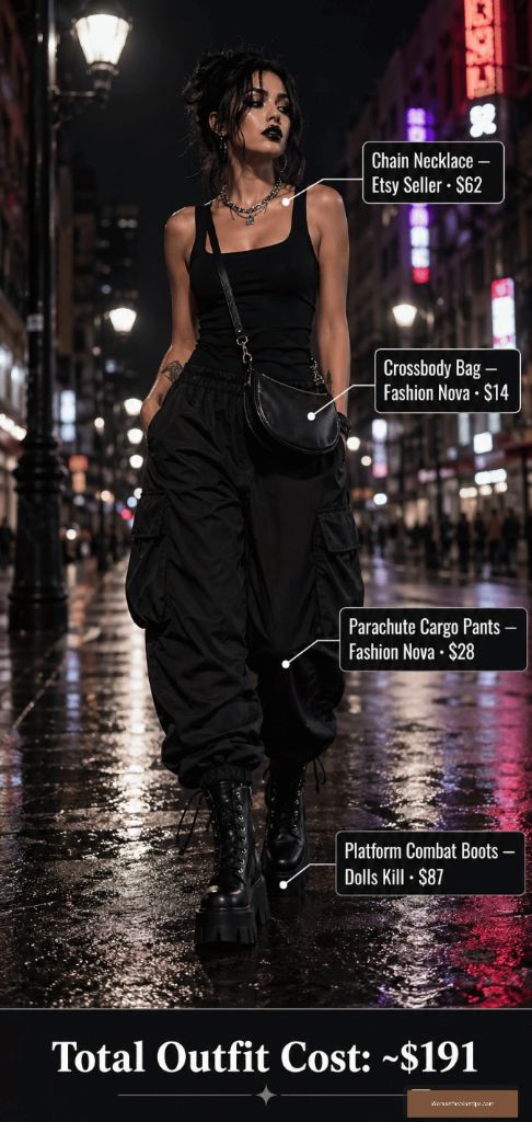 All-Black Cargo And Combat Boots