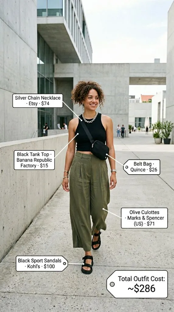 Olive Culottes and Urban Edge
