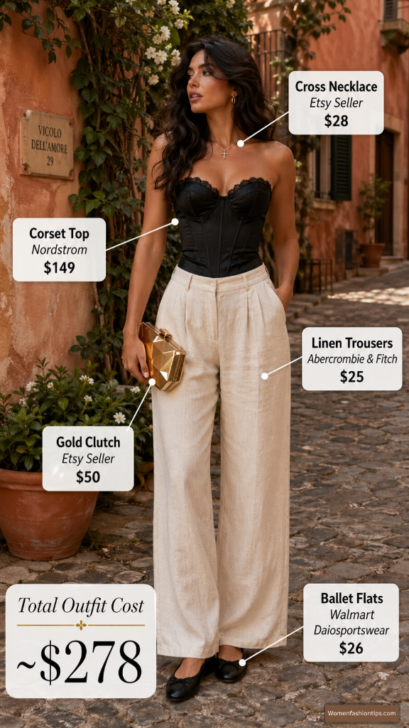 Sunset Terrace in a Corset Top