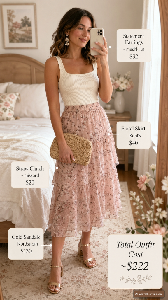 Floral Tiered Skirt
