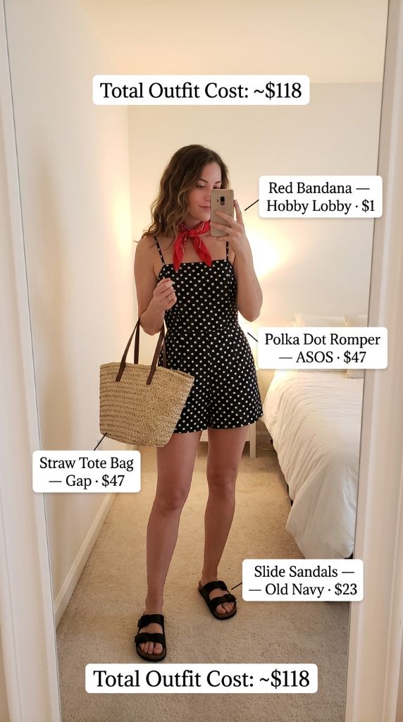 Polka Dot Romper Summer Look
