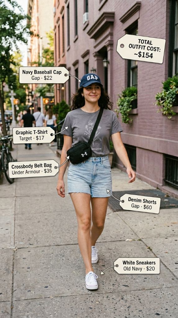 Casual Graphic Tee And Sneaker Combo