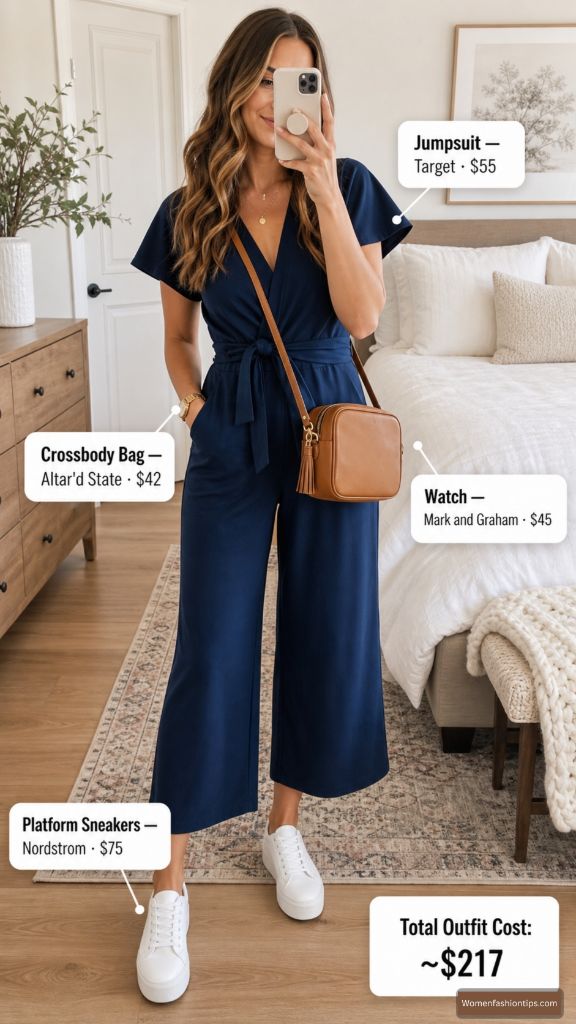Navy Jumpsuit Effortless Elegance