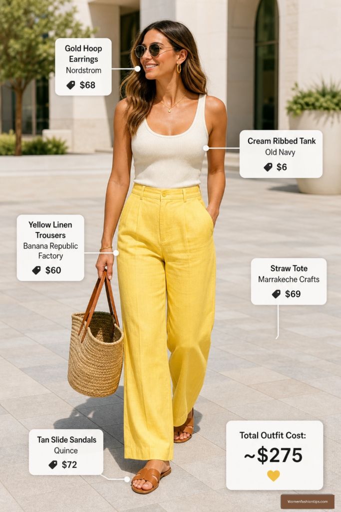 Yellow Linen Trousers Outfit