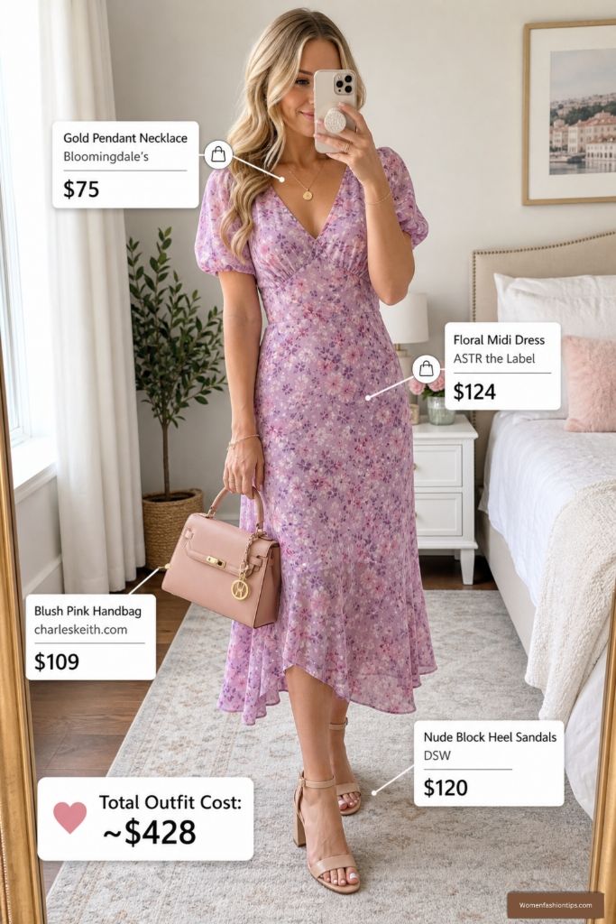 Floral Midi Dress Outfit