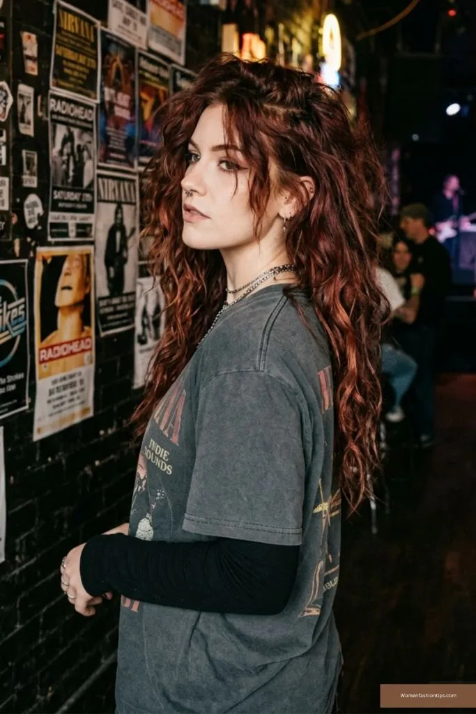 Wild Curls With Grunge-Era Edge