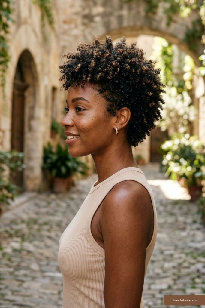 Natural Curly Tapered Cut