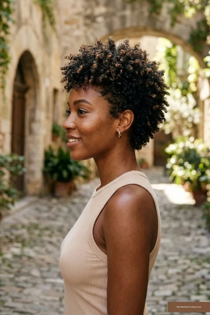 Natural Curly Tapered Cut