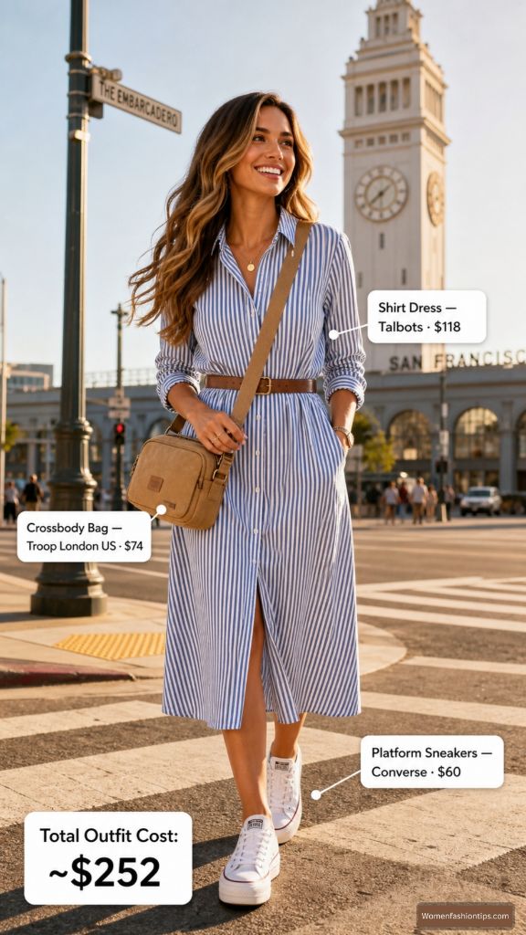 Striped Shirt Dress City Explorer
