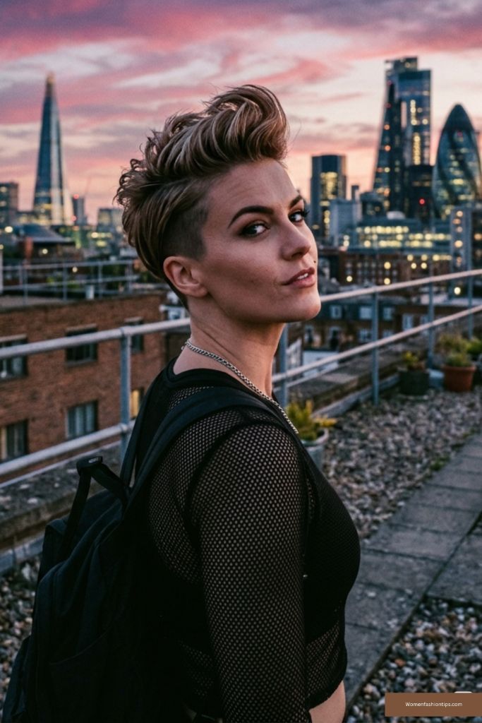 Textured Pompadour With Shaved Sides