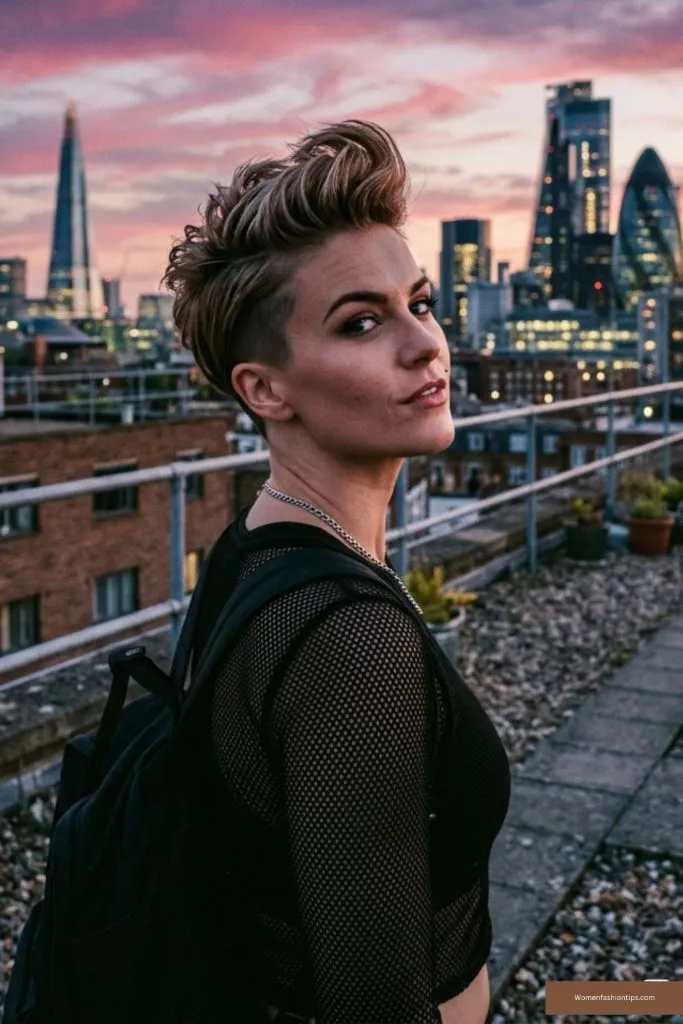 Textured Pompadour With Shaved Sides