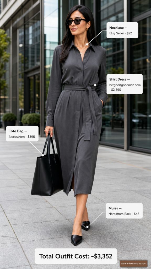 The Luxe Shirt Dress Moment