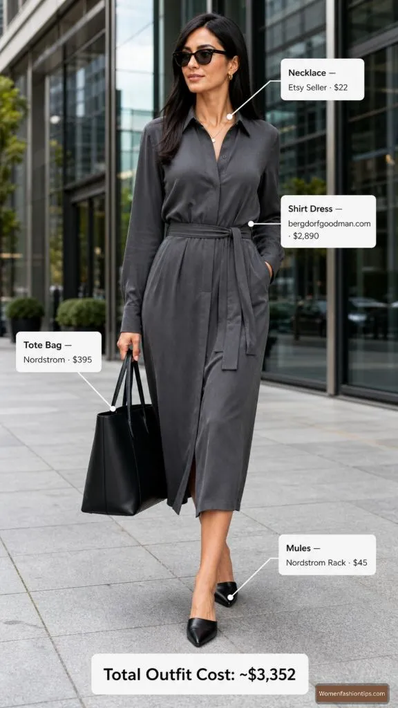 The Luxe Shirt Dress Moment