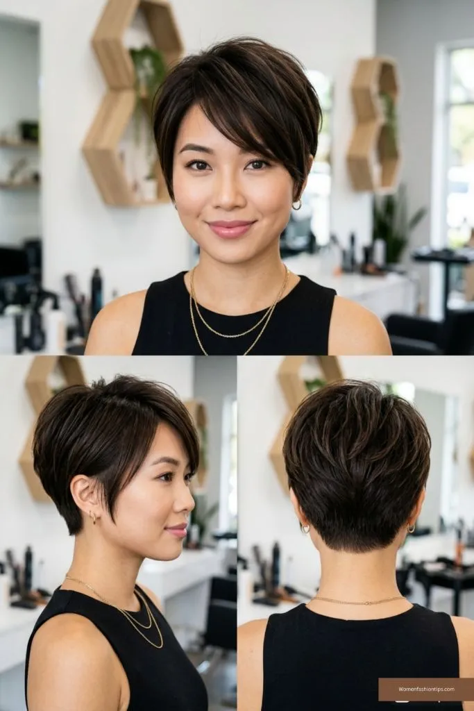The Modern Dark Pixie Cut