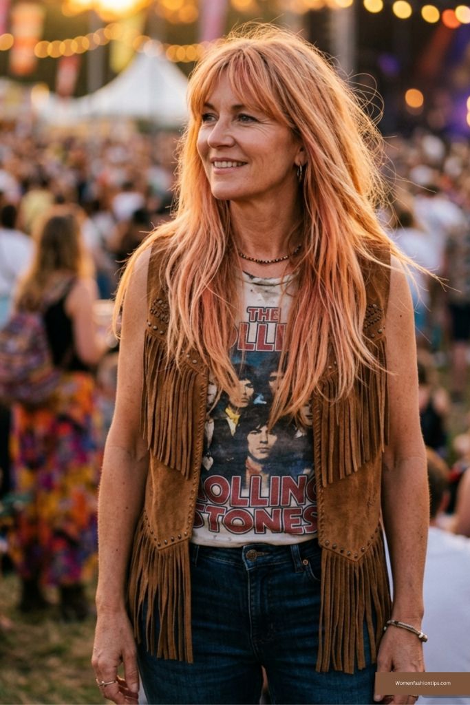 Festival-Ready Copper With Bangs