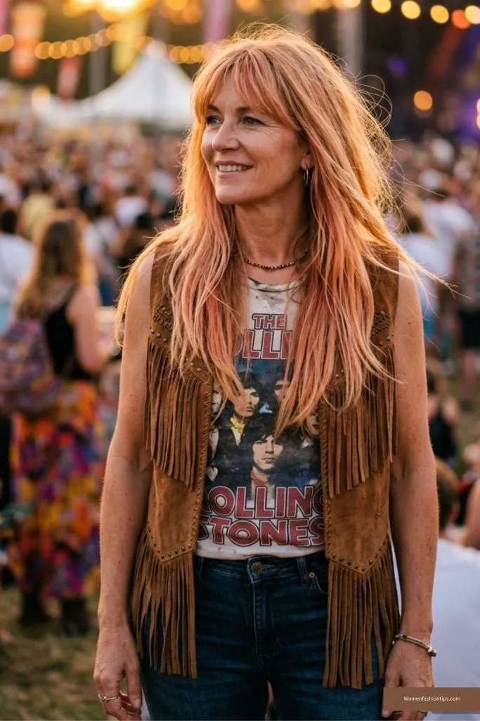 Festival-Ready Copper With Bangs