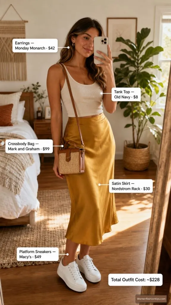Golden Hour Satin Skirt