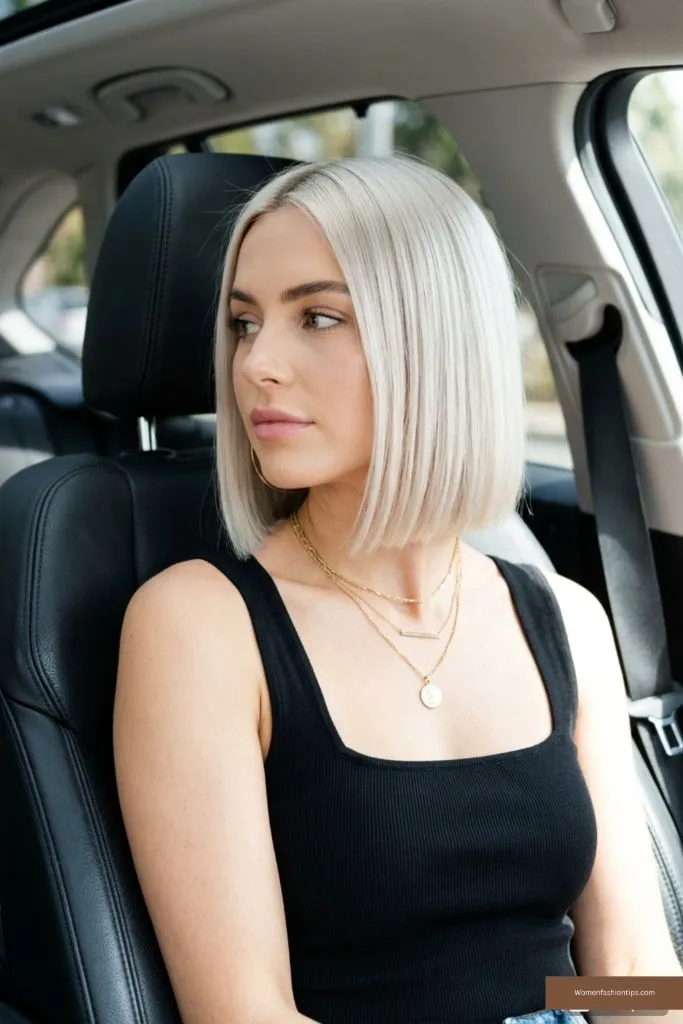Platinum Blunt Bob Perfection