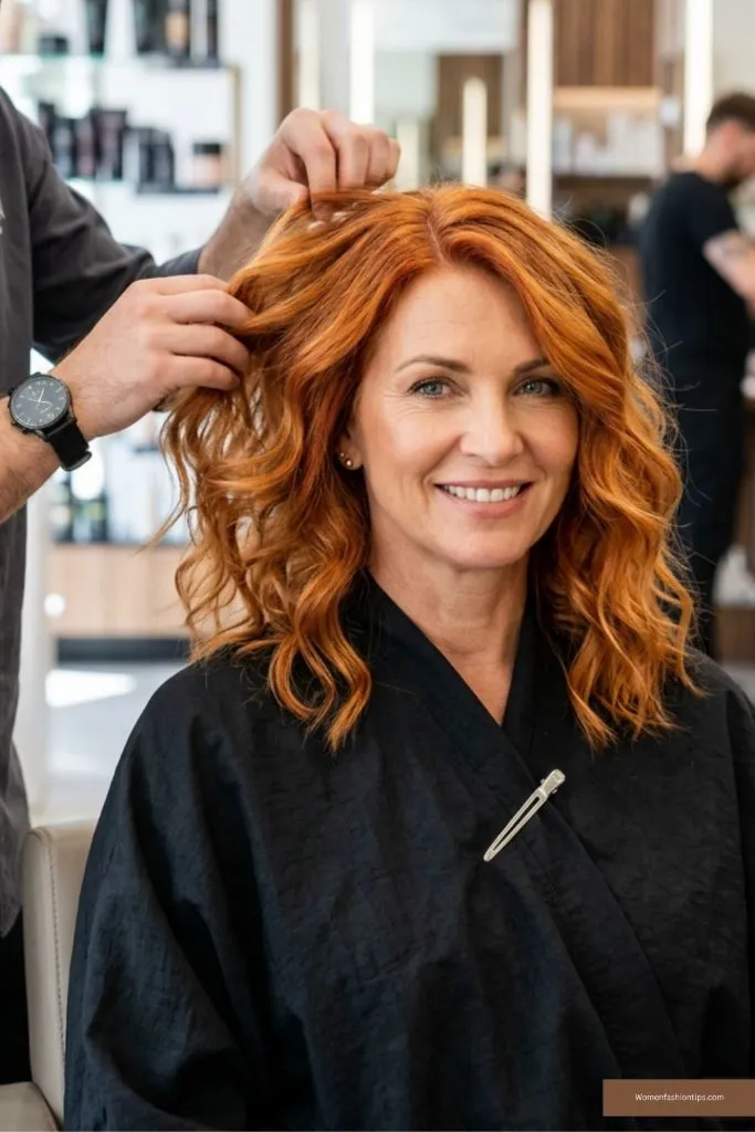 Vibrant Copper Textured Waves